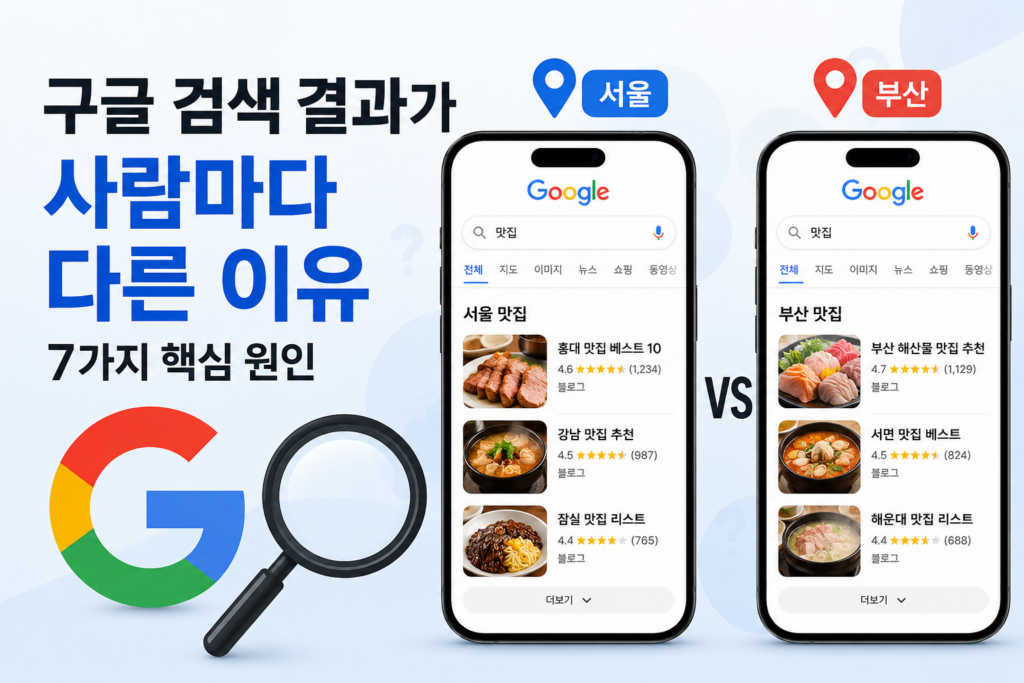 구글 검색 결과가 사람마다 다른 진짜 이유 7가지 구글 검색결과가 다른이유 썸네일