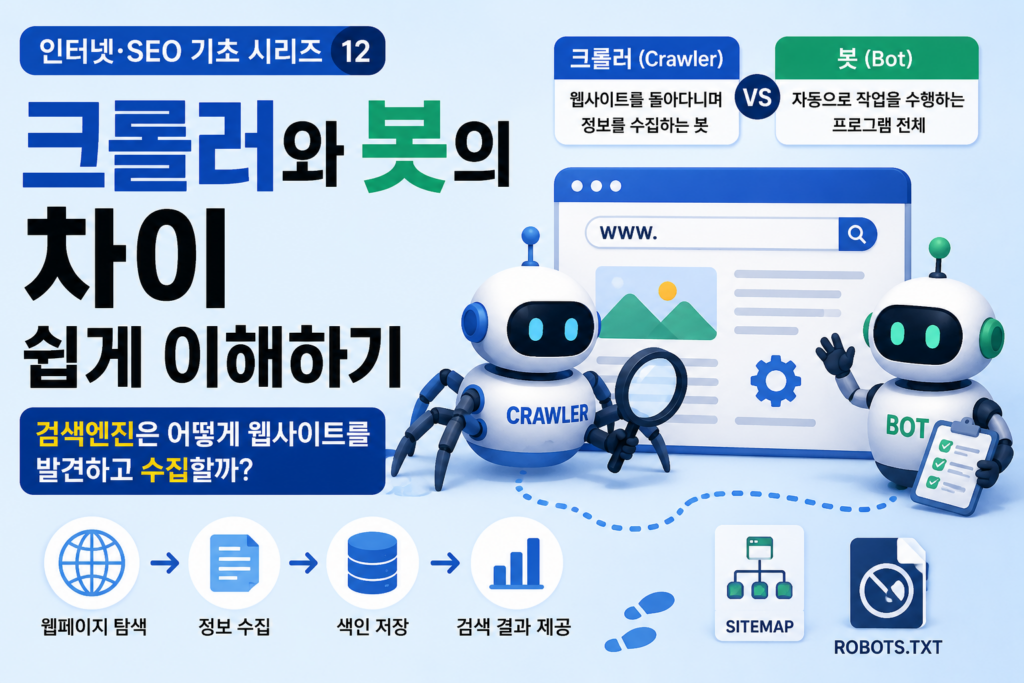 크롤러(Crawler)와 봇(Bot)의 차이는 무엇일까? 크롤러(Crawler)와 봇(Bot)의 차이는 무엇일까?