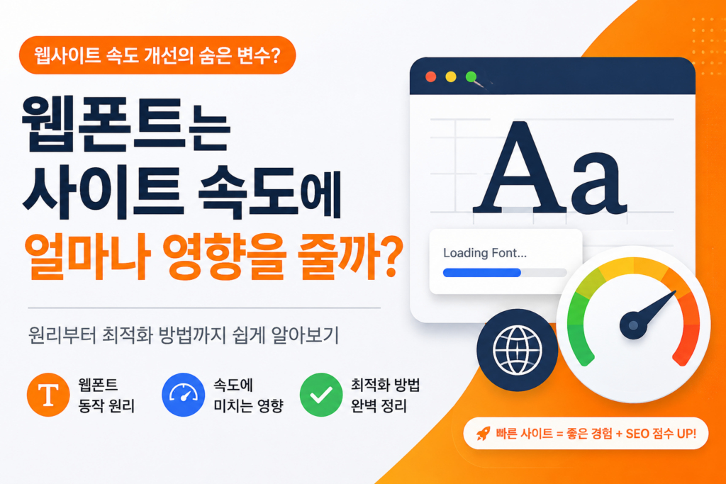 웹폰트가 사이트 속도에 미치는 영향과 최적화 방법