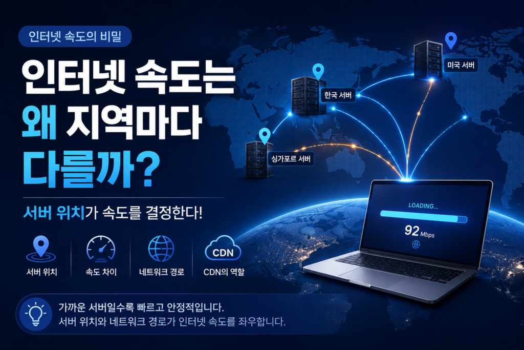 인터넷 속도는 왜 지역마다 다를까? 서버 위치가 중요한 이유 인터넷 속도는 왜 지역마다 다를까? 서버 위치가 중요한 이유