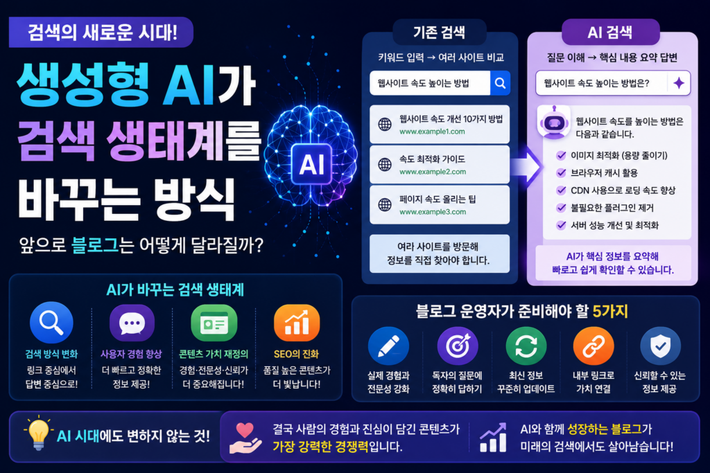 생성형 AI가 검색 생태계를 변화시키는 모습